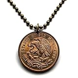 1967 Mexico 10 Centavos coin pendant Mexican eagle Guadalajara Puebla Juarez Tijuana Oaxaca Monterrey Jalisco Toluca Cancun Acapulco Yucatan Leon Iztapalapa Ecatepec Cuernavaca Zapopan Chihuahua n0020
