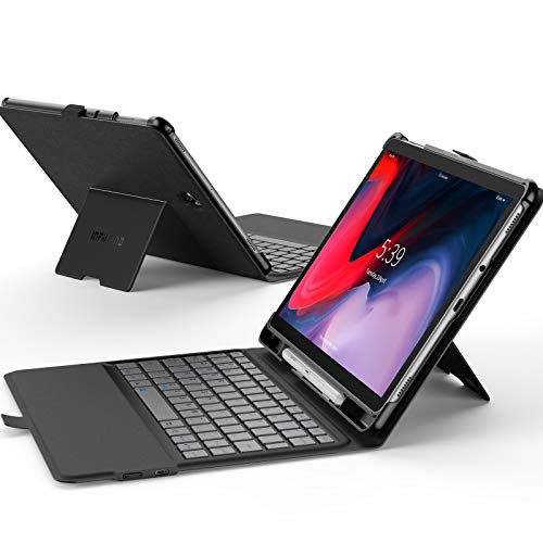 Infiland Galaxy Tab S4 10.5 Keyboard Case Compatible with Samsung Galaxy Tab S4 10.5-inch 2018 Release Tablet Model SM-T830/T835/T837(Support Auto Wake/Sleep, Multi-Viewing Angle), Black