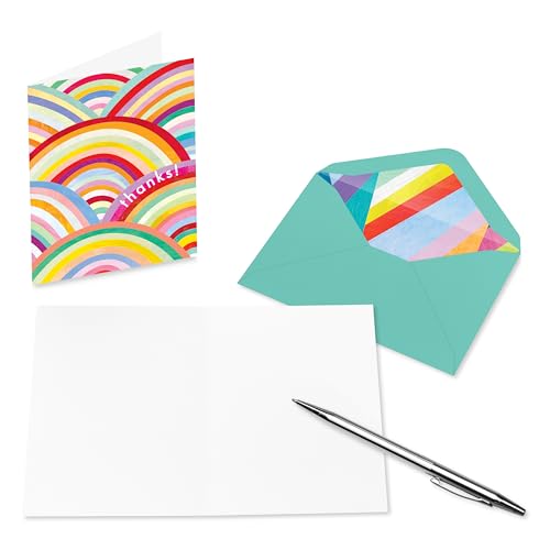 Image of Papyrus 20-Count Blank Thank You Cards with Envelopes (Rainbow)