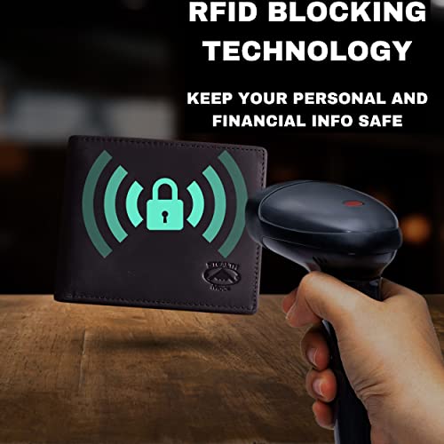 Image of Stealth Mode Leather Bifold Wallet for Men With ID Window and RFID Blocking
