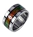 S16 Stainless Steel Mood Ring Endless Band Rainbow Colors (6.5)