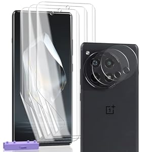 Zerrshoo 3+2 Stück Schutzfolie für Oneplus 12R, Displayschutzfolie mit Positionierhilfe, 9H Kamera Panzerglas, Fingerabdruck kompatibel, Selbstheilend, Blasenfrei, HD Klar, Hüllenfreundlich