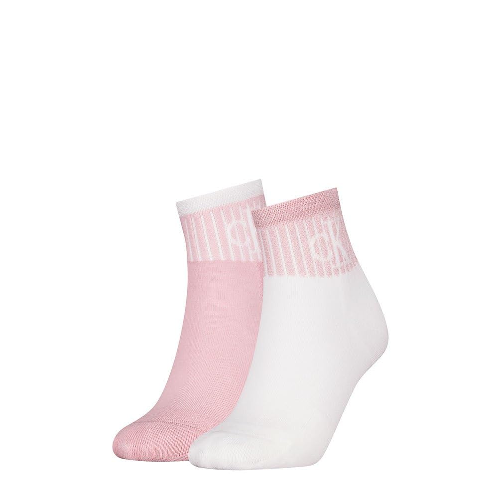 Calvin Klein Jeans Socken Glossy Rib Quarter – 2er-Pack
