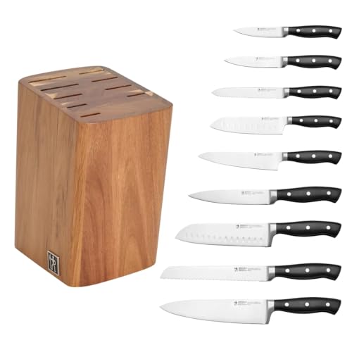 HENCKELS Fine Edge Forged Knife Block Set, 10 Piece