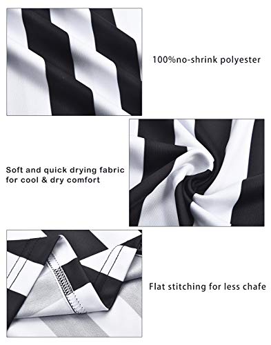Chinfun Women's Referee Black & White Stripe Shirt Quarter-Zip Ref Jersey Tee Shirts Fitted Short Sleeve Umpire Uniform For Basketball Football Size S #TOP3