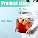 1 Gallon Glass Drink Dispensers for Parties, Large Beverage and Water Dispenser, Lemonade Dispenser, Sun Tea Glass Jar for Outside, With a Fruit Infuser, Two Spigots (PP Spigots)