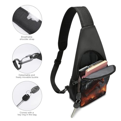 Mochila cruzada ligera Red Magma Flying Dragons miniatura 4