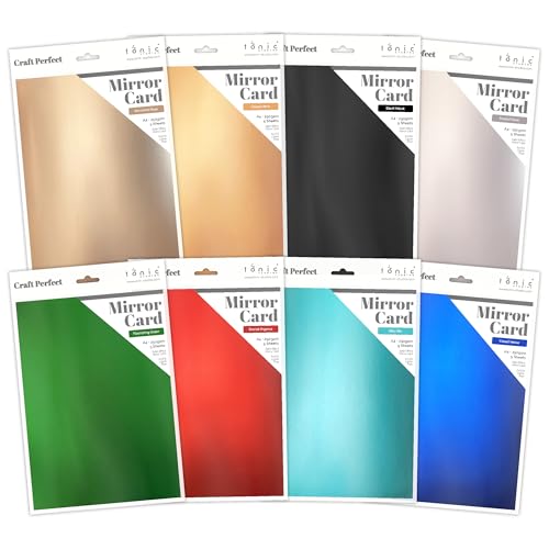 Cartes satinées effet miroir pliage impeccable Craft Perfect A4 250g