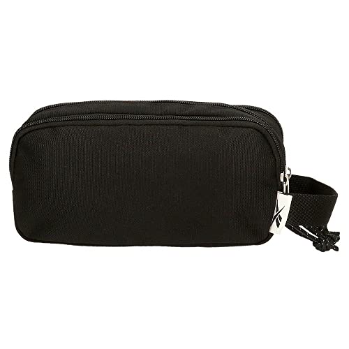Reebok Boston Pencil Case, 3 Compartments, Black, 22 x 10 x 9 cm, Polyester - Image 3