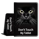 Case for Samsung Galaxy Tab A7 Lite 8.7 inch 2021 Model (SM-T220/T225/T227), PU Leather Smart Stand Cover Full Body Protection Case for Galaxy A7 Lite,Don't Touch My Tablet Cat