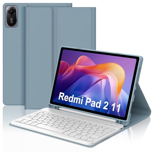 Teclado para Redmi Pad 2 11" Funda FOGARI con Teclado Español Ñ Extraíble Azul