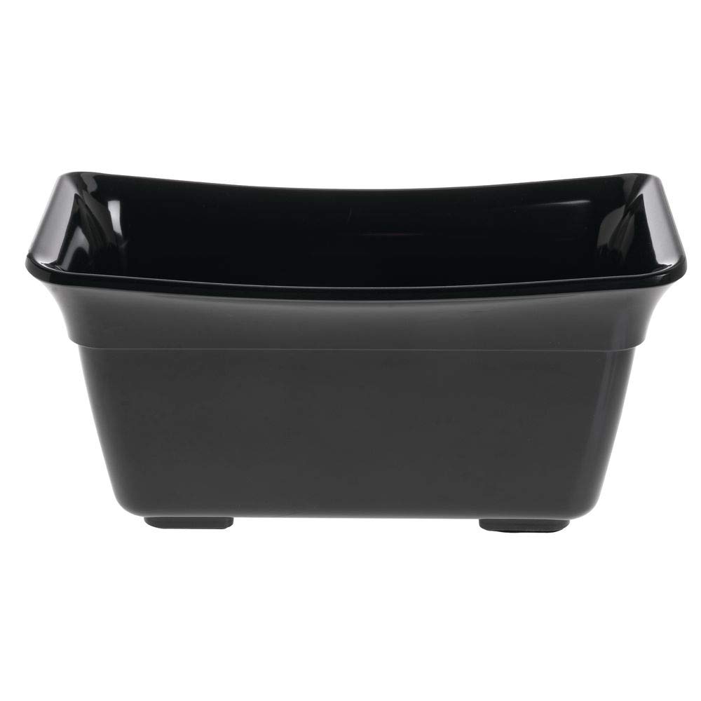 Food Pan 1/3 Size Black Curveware Pan - 6 1/4" L x 12" W x 6" D by HUBERT – Stainless Steel, Black, Model H0265-BLACK