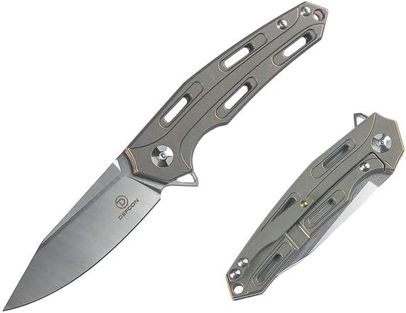 DEFCON Jungle Knife Series D2 Blade Titanium EDC Folding Pocket Tactical Knife