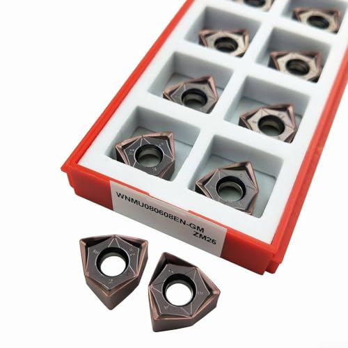 Lot de 10 fraises d'insertion en carbure, inserts en carbure forte adhérence et résistance pour la semi-finition, finition pour le traitement de l'acier/acier inoxydable/fer