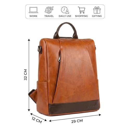 Image of VISMIINTREND Backpack Bags for Women | Rakhi Gift for Sister | Vegan Leather Laptop Bag for Women Office, Backpack for College, Daily Travel Bagpack - Rakshabandhan Gift For Sister