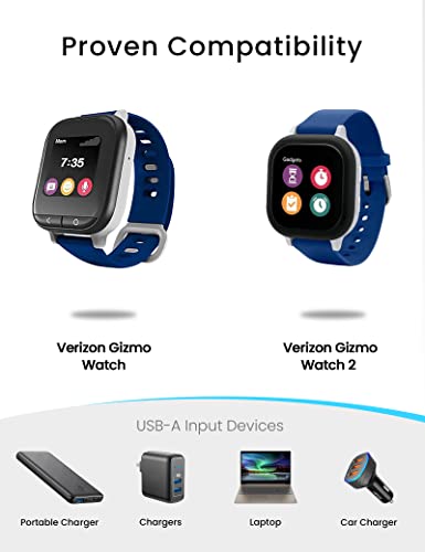 Sinoacc Charger Compatible with Gizmo Watch 3/2/1 Charger 3.3ft USB Magnetic Wireless Charging Cable Dock for Gizmo Watch Kids Watch Charger Accessiors