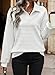 SHEWIN Fall Women Sweatshirt Long Sleeve Lightweight Shirts Spring V Neck Pullover Tops Casual Fashion 2025,US 8-10(M),White