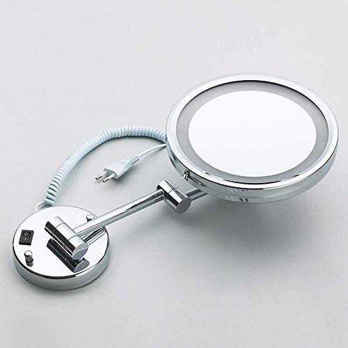 Miroir de maquillage LED grand format pliable avec éclairage intégré