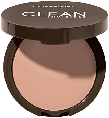 Covergirl Clean Invisible Pressed Powder, Lightweight, Breathable, Vegan Formula, Creamy Beige 150, 0.38oz