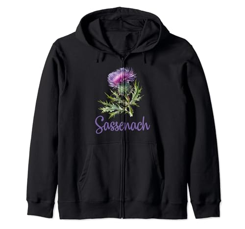 Utopia Sport Scotland Shop Scottish Watercolor Thistle Zip Hoodie -  4KVCYV4BP40