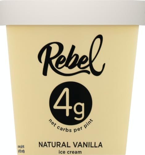 Rebel Ice Cream - Low Carb, Keto - Vanilla (8 Count)