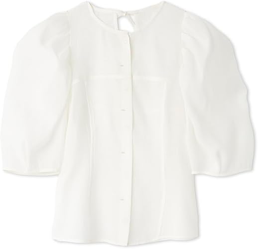 ボタニカルプリントシアータックパフブラウス ボタニカルプリントシアータックパフブラウス