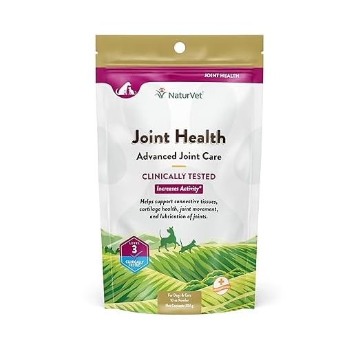 NaturVet Joint Health Level 3 Pet Supplement for Cats & Dogs – Helps Support Hip & Joint Function – Includes Hyaluronic Acid, Glucosamine, MSM, Chondroitin – 10 Oz. Powder