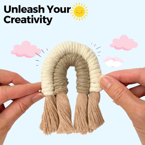 Bochiknot 9Mm Thick Macrame Cord - Macrame Supplies Cotton Rope - Macrame Cotton Cord For Crafts - Macrame Rope Colored Cord - Thick Rope For Crafts - Single Strand Macrame String (Natural, 50Yds) #TOP5