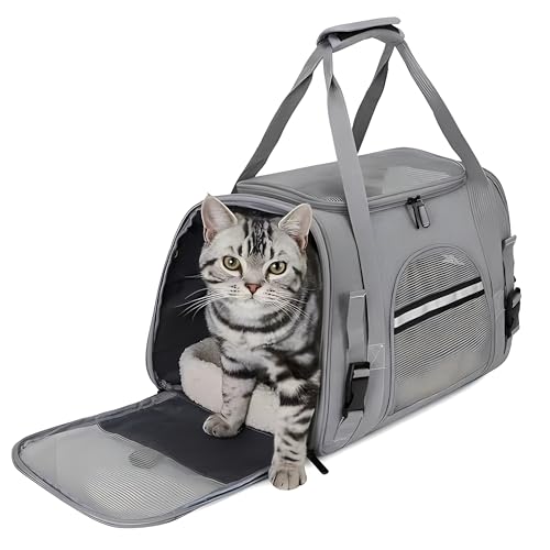Pet-Carrier-BagCat-Dog-Bag-Carrier-Travel-Portable-Bag-Home-Airline-Approved-Duffle-Bags-for-MediumSmall-Pets-Under-30-lbs-Easy-to-get-cat-in-and-Make-Vet-Visit-Less-Stressful