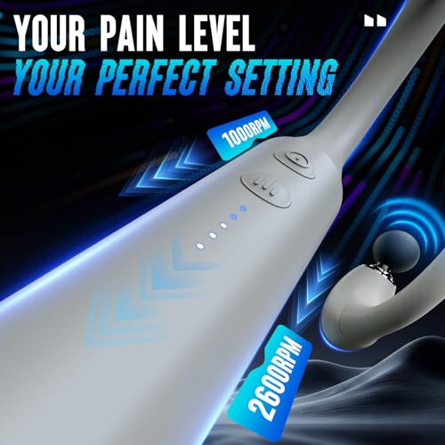 Image of FVZ Massage Gun with Upgraded Extension Handle, 10MM Massage Gun Deep Tissue, Back Massager, Muscles /Neck /Shoulders /Waist /Legs Massager Portable for Pain Relief, Valentines Day Gifts for Him