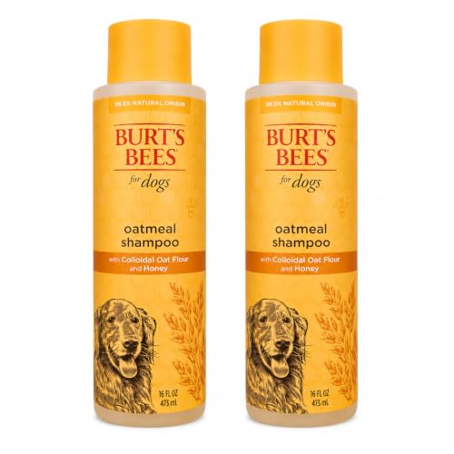 Burts Bees for Pets Oatmeal Dog Shampoo with Honey, 16 Fl Oz, 2-Pack