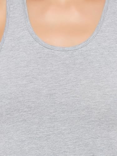 Image of Clovia Women's Stretchable Cotton Tank Top with Racerback