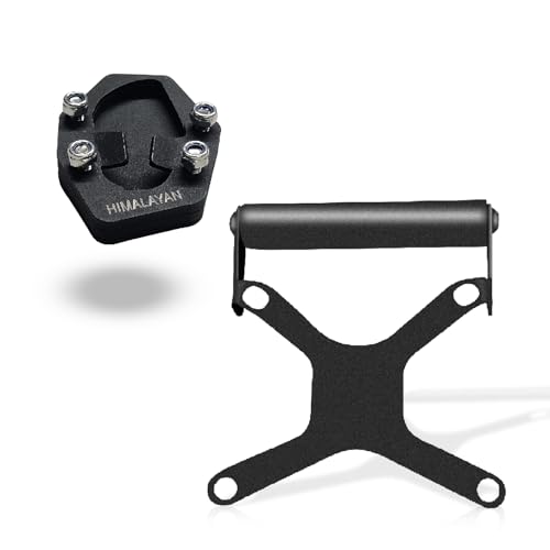 Image of Heavy Quality Mobile Holder with Side Stand Extender for RE Himalayan 450cc BS6
