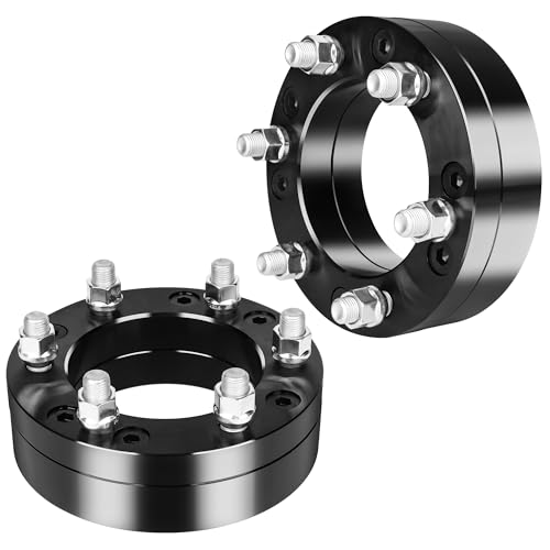 YIZBAP 2 inch 5x5.5 to 6x5.5 Wheel Adapters for Ram 1500 Vehicle 5x139.7mm to 6x139.7mm Wheel Adapter Hub Bore 108mm with 14x1.5 Studs