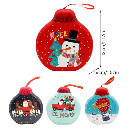 Cajas de galletas navideñas de 4 piezas para guardar repostería y chocolates caseros 7