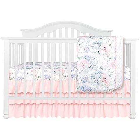 Sahaler Succulents Baby Bedding Set for Boy Girl, Pastel Succulents Nursery Fitted Sheets, Baby Minky Blanket, 3 Pieces Set… Cover