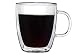 CoastLine Glass Coffee Mug Set Double Wall Design Insulation | Perfect for Pour Over Coffee Dripper | 11.8 Ounces Each | Durable & Dishwasher Safe | Keeps Coffee or Tea Hot Without Burning Hand