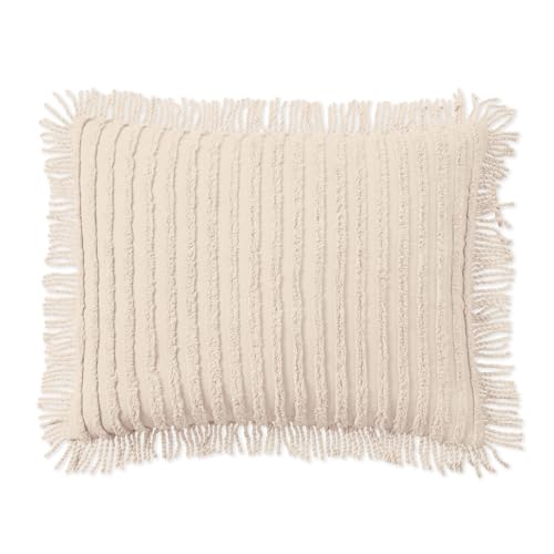 BrylaneHome Chenille Sham Pillow - King, Eggshell