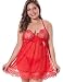 LingerLove Plus Size Women Eyelash Lace Push up Underwire Cup Babydoll Lingerie