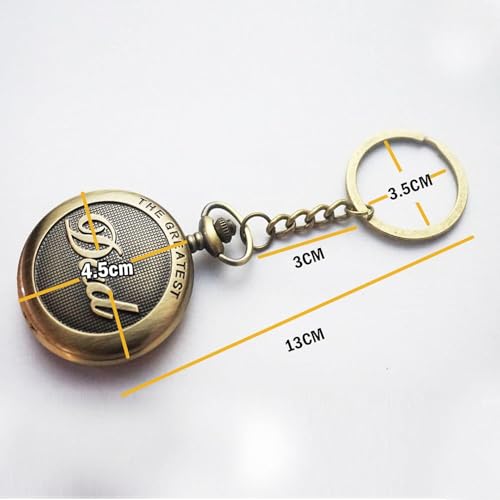 Image of Pocket Watch Metal Keychain Retro Vintage for Gifting With Key Ring Anti-Rust