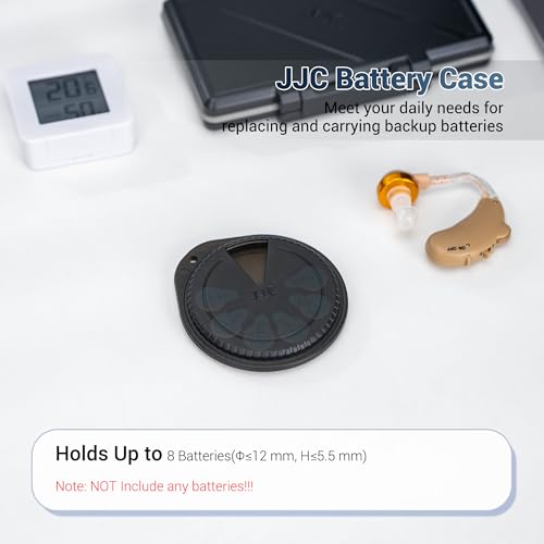 Image of Kiorafoto Rotatable Size 675 LR44 Battery Case,Slim Portable Cell Coin Battery Holder with Keychain for 8X LR44 AG13 SR44 P675 Batteries(NOT Fit Extra Long Tab)