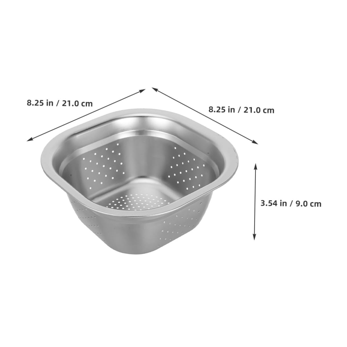 Hohopeti Lavar Arroz y Frutas Juego de 2 de Acero Inoxidable Coladores Cuadrados Diseño Multifuncional y Fácil de Limpiar Adecuado para Cocina y Restaurante
