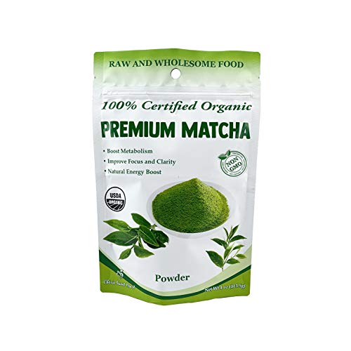 Chérie Sweet Heart Matcha Green Tea Powder - USDA Organic - Smoothies, Lattes, Baking, Recipes - Antioxidants, Energy, 4 oz