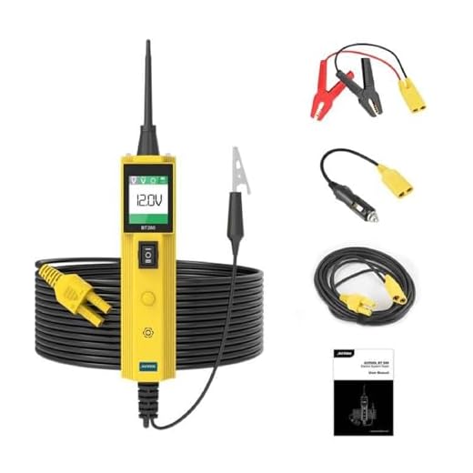 Probador de circuitos automotrices, herramienta de diagnóstico del sistema eléctrico del automóvil con pantalla LCD/cable de extensión de 10 m para vehículos/motocicletas de 6V-30V