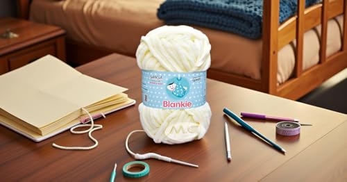 Image of GANGA Knitting Yarn Thick Chunky Wool, Blankie Off White 200 GMS Best Used with Knitting Needles-E Art-ADHE