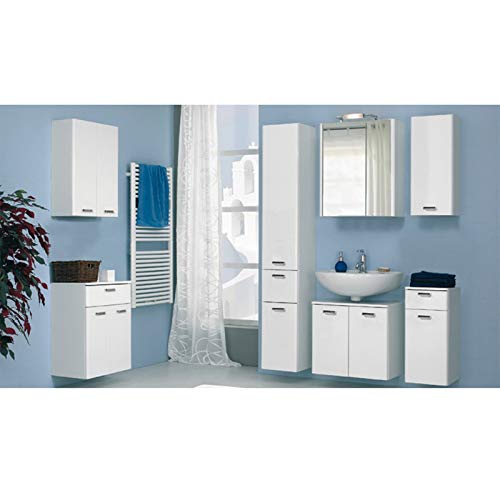 Pelipal Under Sink Cabinet, Wood Effect, High-Gloss White, 33 x 60 x 53 cm Pelipal Under Sink Cabinet, Wood Effect, High-Gloss White, 33 x 60 x 53 cm