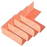 Wasserdichte Dusch-Eckmembran für Badezimmer, Leckschutz und Badewannennaht-Abdichtung, Polyethylen-Dampfbad-Abdichtungsset mit festem Flanell, Orange, 4 oder 10 (4 Stück innen)