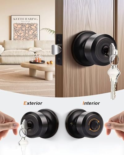 Serrure d'entrée Probrico bronze huilé pour portail et chambre - 5