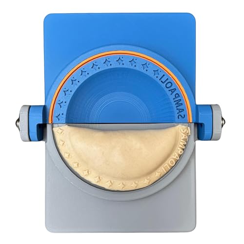 Sampaoli Commerce USA, Empanada Maker Press – SPARKLE Crimp Design – Personalized Name or Logo – Crimpit-Style Dumpling & Tortilla Crimper – Sizes 4.7” to 7” (4.7 Inch)