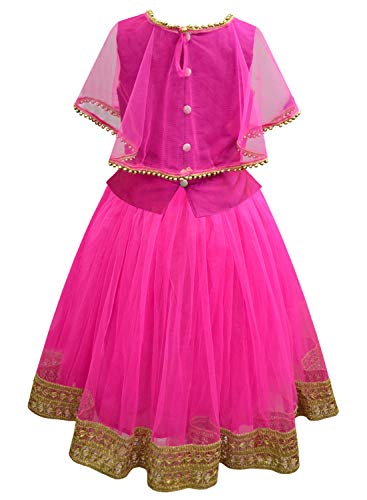 Image of A.T.U.N. (ALL THINGS UBER NICE) Girl's Ghagra Synthetic Readymade Lehenga Choli